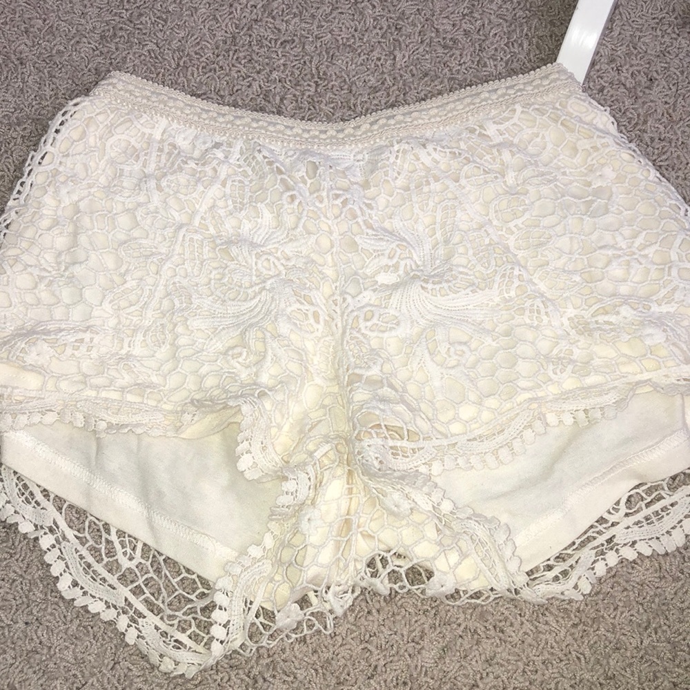 White lacey shorts- Mossimo